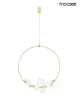 MOOSEE Rocio Arany Függőlámpa Fehér Üveggömbökkel