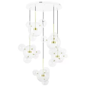 MOOSEE Capri Disc 5 LED Üvegbúrás Függőlámpa Arany