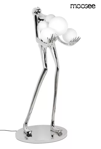 MOOSEE Human Silver Premium Állólámpa Üvegszálas Króm Művészi