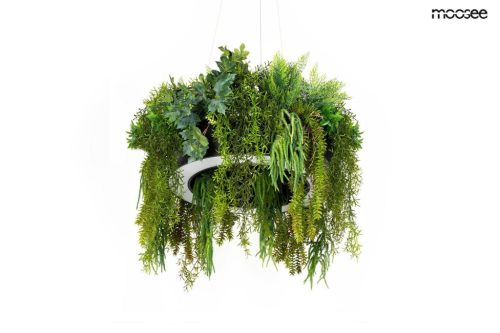 MOOSEE Gardens 50 Függőlámpa Fekete Műnövény Dekorációval