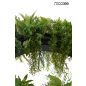 MOOSEE Gardens 50 Függőlámpa Fekete Műnövény Dekorációval