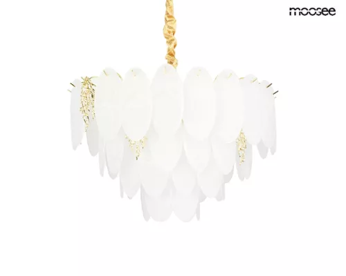 MOOSEE Clara 60 Üveg Függőlámpa Arany Levélmintás