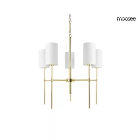   MOOSEE Imperio 5 Aranyozott Fém Függőlámpa Fehér Burákkal