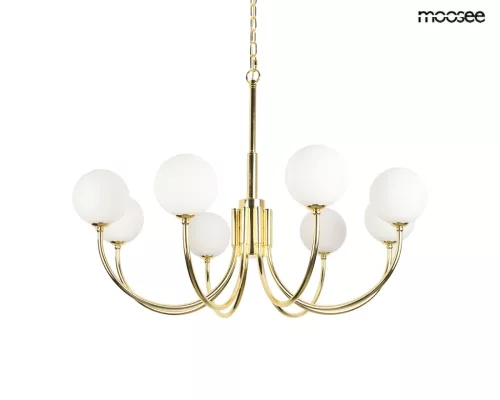 MOOSEE Gracia Arany Függőlámpa Tejüveg Gömbökkel
