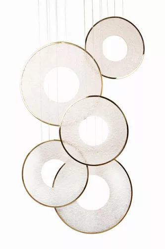 MOOSEE Stardust függőlámpa acél arany LED