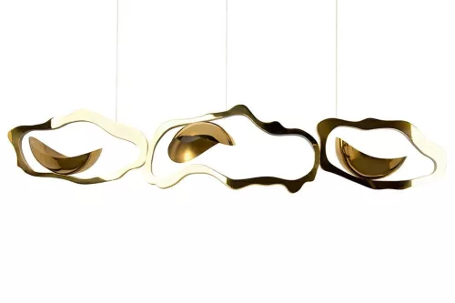 Moosee Chain 210 függőlámpa acél arany organikus design