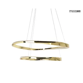MOOSEE ANILLO 2 Arany Függőlámpa Dupla Gyűrű Design