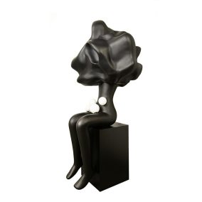   MOOSEE Human In The Clouds állólámpa üvegszál fekete szürreális design