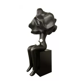   MOOSEE Human In The Clouds állólámpa üvegszál fekete szürreális design