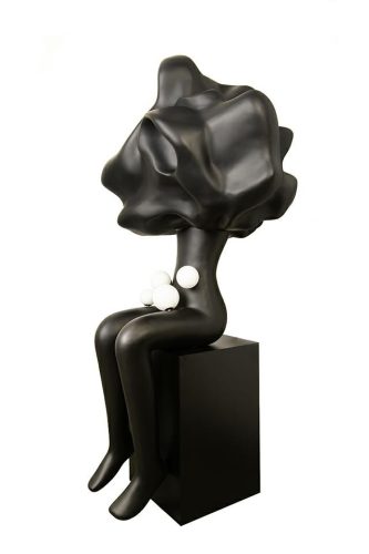 MOOSEE Human In The Clouds állólámpa üvegszál fekete szürreális design