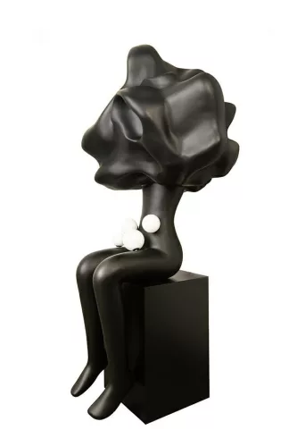 MOOSEE Human In The Clouds állólámpa üvegszál fekete szürreális design