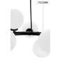   Moosee Cosmo 72 függeszték fém fekete mleczne üveg gömbökkel