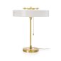 KING HOME Arte Asztali Lámpa Alumínium Üveg Fehér-Arany