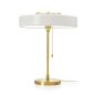 KING HOME Arte Asztali Lámpa Alumínium Üveg Fehér-Arany