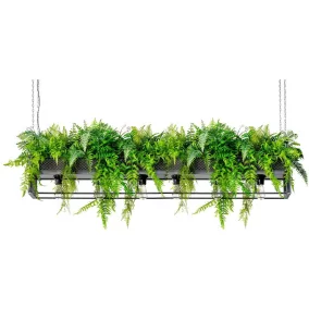   King Home Semira 180 Industrial Függőlámpa Növénytartóval Acél Fekete