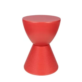   King Home Tamburo Polipropilén Ülőke Korallpiros Tárolóval