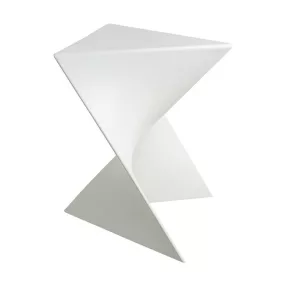   King Home ZIK Geometrikus Polipropilén Kisasztal Fehér Matt