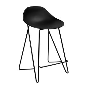 King Home PERSY Bárszék Polipropilén Fekete Minimál