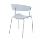   King Home JETT Polipropilén Szék Világosszürke Fém Vázzal