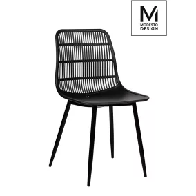 Modesto Design Basket Polipropilén Szék Fekete Rácsos