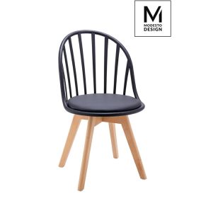 Modesto Albert Étkezőszék Polipropilén Fekete Bükkfa