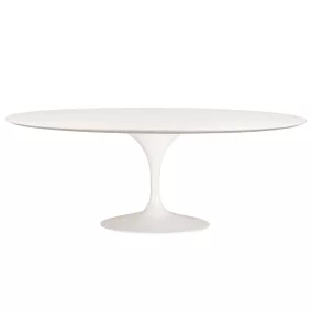 King Home Tulip Ellipse Ovális Étkezőasztal MDF Fehér