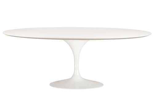 King Home Tulip Ellipse Ovális Étkezőasztal MDF Fehér