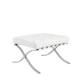   King Home Barcelon Prestige Plus Lábtartó Fehér Olasz Bőr