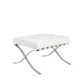   King Home Barcelon Prestige Plus Lábtartó Fehér Olasz Bőr