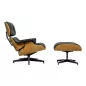   King Home Lounge Soft Premium Széles Fotel Lábtartóval Fekete Dió Valódi Bőr