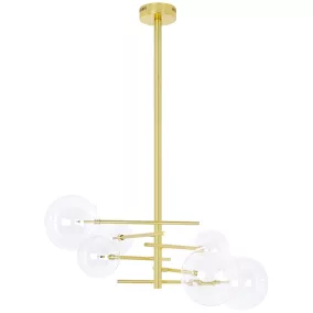 King Home Astro Függőlámpa Üveg Arany Gömbbúrás