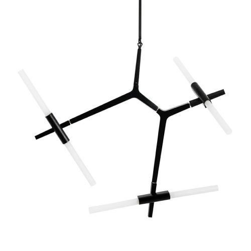 King Home Candelabr 6 Függőlámpa Alumínium Fekete Faág-inspirált