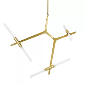 King Home Candelabr 6 Függőlámpa Arany Alumínium Üveg