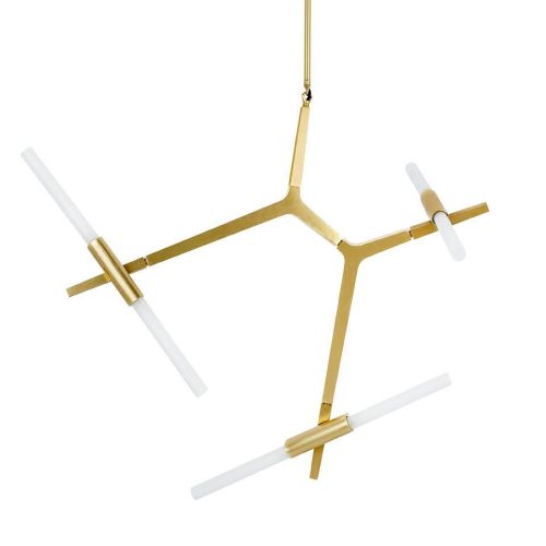 CANDELABR 6 arany függőlámpa - alumínium, üveg