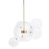 King Home CAPRI 6 LED Függőlámpa Arany Üveggömbökkel