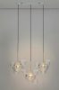 King Home Capri Line 3 Üveg Függőlámpa Arany LED