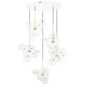   CAPRI DISC 5 arany függőlámpa - 300 LED, alumínium, üveg