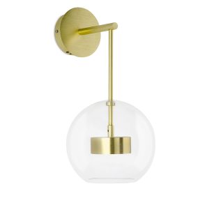 King Home Capri Wall Üveg Gömb Fali Lámpa Arany LED