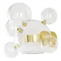   King Home Capri Wall 6 LED Fali Lámpa Üveg Arany Buborékos