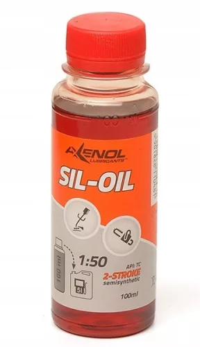 Axenol Kétütemű Motorolaj – 100ml, Félszintetikus – Láncfűrészhez és fűkaszához (KOSIL100)