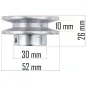  Powermat Ékszíjtárcsa – 52mm átmérő, 26mm magasság – PM-AWS-65 gyepszellőztetőhöz (PM-AWS-65-RLP)