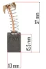 Powermat Szénkefe Készlet – 10x7x15,5 mm, rugós – PM-GGE-1700M kapálógéphez (PM-GGE-1700M-SZ)