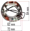 Powermat Elektromos Kapálógép Állórész – 95mm hossz, Réztekercselés – PM-GGE-2000M (PM-GGE-2000M-SN)