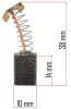 Powermat Szénkefe Készlet – 7x10x14mm, Rugós – PM-GGE-2000M kapálógéphez (PM-GGE-2000M-SZ)