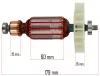 Powermat Forgórész Elektromos Kapálógéphez – 179mm, 2 csapággyal – PM-GGE-2000M-WI (PM-GGE-2000M-WI)