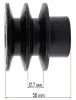 Powermat Ékszíjtárcsa – Dupla hornyos, ø 19mm tengely – PM-SSP-719T motorhoz (PM-GX160-KP19)