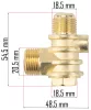 Powermat Kompresszor Visszacsapó Szelep – 1/2" x 3/8", 1/8" tehermentesítő – PM-KO széria (PM-KO-100T-150T-200T-230/400V-ZZ)