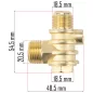   Powermat Kompresszor Visszacsapó Szelep – 1/2" x 3/8", 1/8" tehermentesítő – PM-KO széria (PM-KO-100T-150T-200T-230/400V-ZZ)