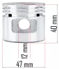 Powermat Kompresszor Dugattyú Készlet – ø 47mm, 3 gyűrűvel – PM-KO-100T-V2 szériához (PM-KO-100T-V2-TK)