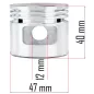   Powermat Kompresszor Dugattyú Készlet – ø 47mm, 3 gyűrűvel – PM-KO-100T-V2 szériához (PM-KO-100T-V2-TK)